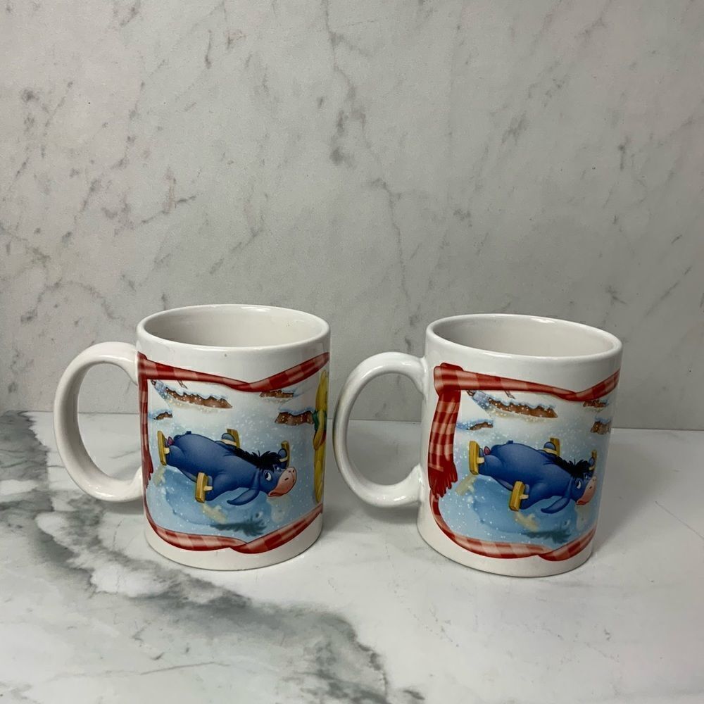Set of 2 Houston Harvest Disney Winnie the Pooh coffee mugs